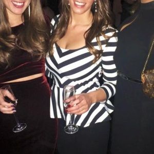 Black and white Bebe top